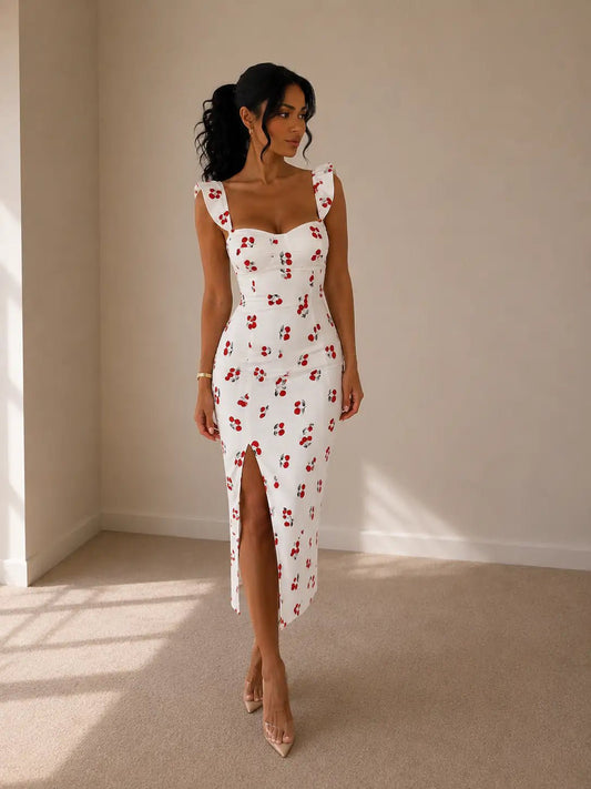 Bella Cherry Dress - Madame Linda